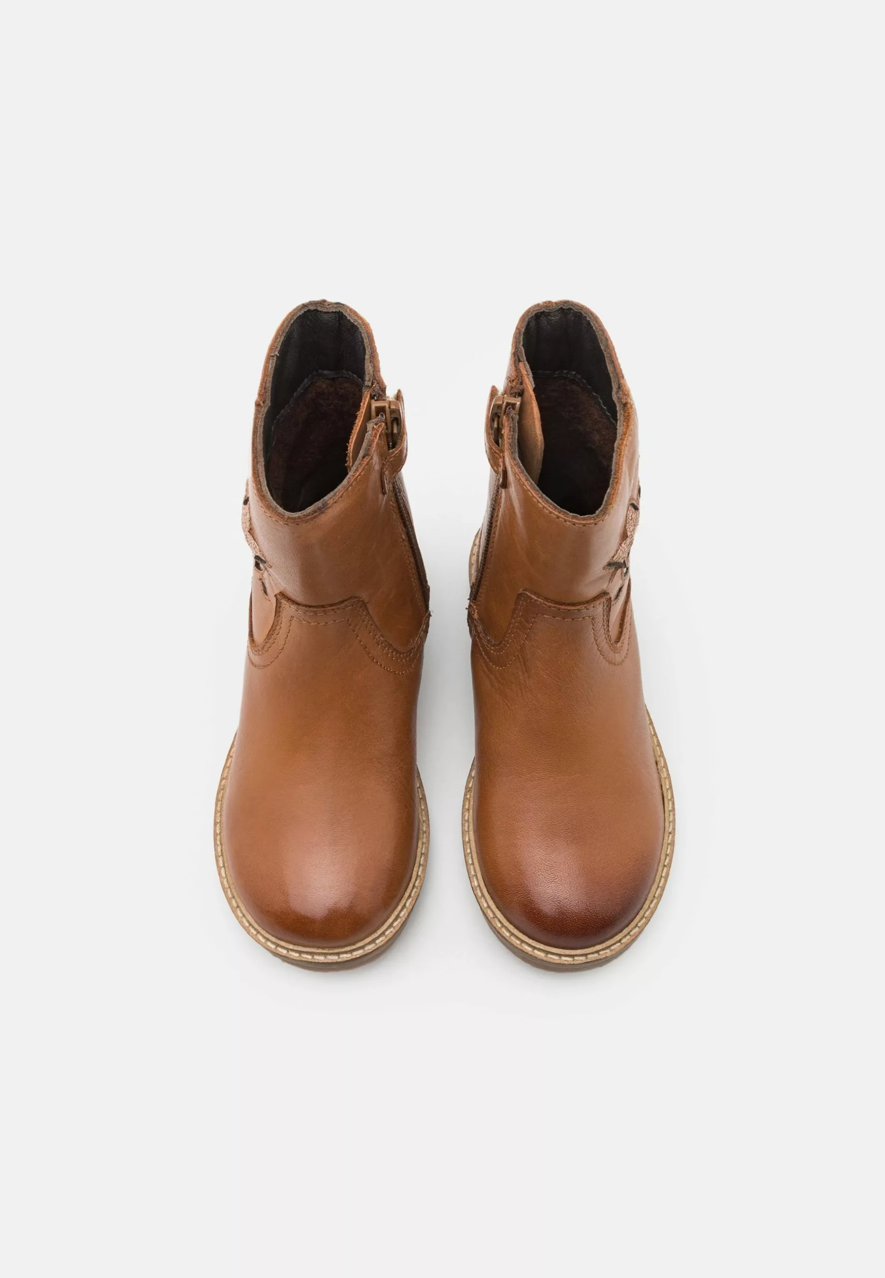 Friboo Leather - Korte Laarzen - Cognac 6 Friboo Leather - Korte Laarzen - Cognac - Afbeelding 4