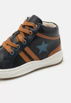 Friboo Leather - Sneakers Hoog - Dark Blue -Friboo Winkel 8409e4754d55405fa41fa99dce404e6e