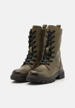 Friboo Leather - Veterlaarzen - Khaki -Friboo Winkel d56b7b151a1a45f0a95b7e174d94c08d