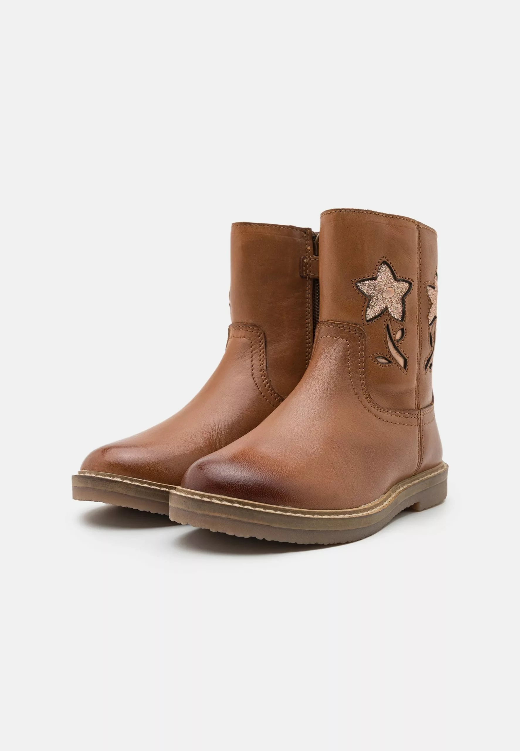 Friboo Leather - Korte Laarzen - Cognac 4 Friboo Leather - Korte Laarzen - Cognac - Afbeelding 2